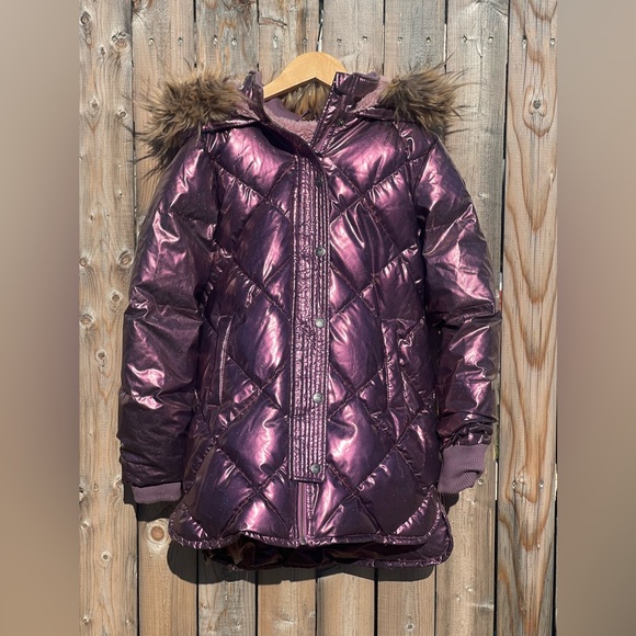APPAMAN SLOAN Puffer Coat IN Glitter Plum - Picture 2 of 13